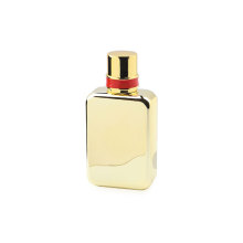 custom high grade uv electroplating golden color empty 50ml perfume bottle glass